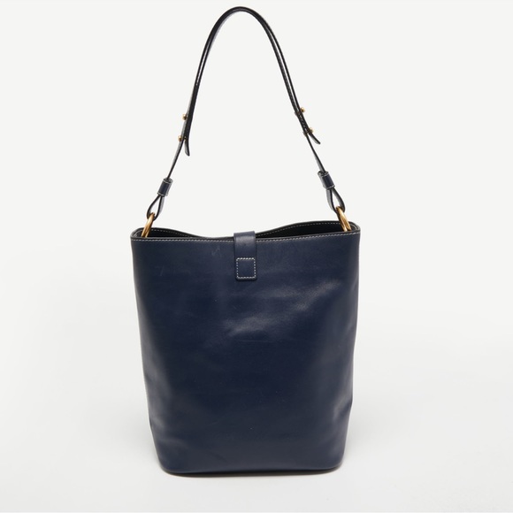 TORY BURCH Dark Blue Leather Miller Hobo NEW - Picture 4 of 5